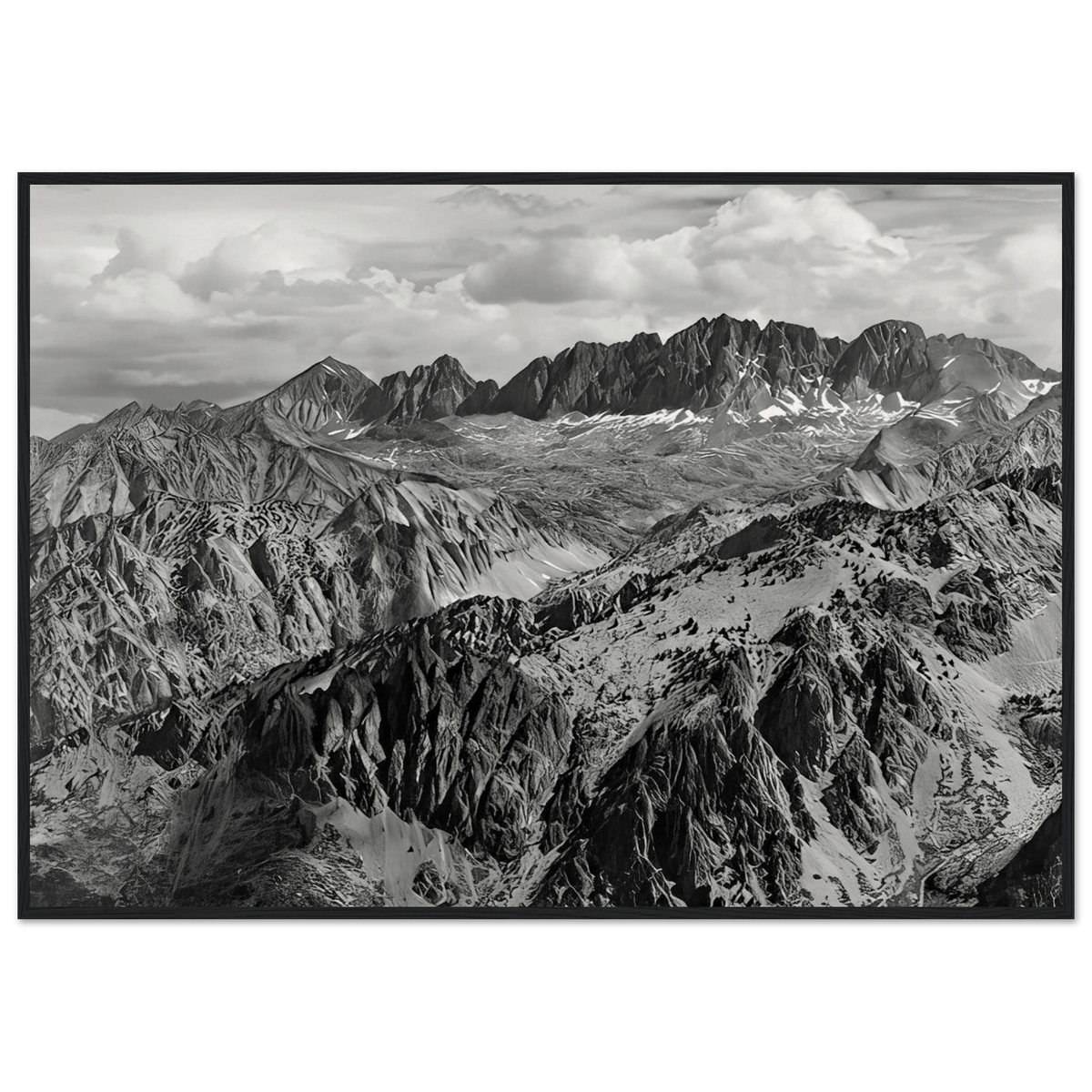 North Palisade from Windy Point Framed Poster | Ansel Adams Framed Prints Wall Art | Ansel Adams Store