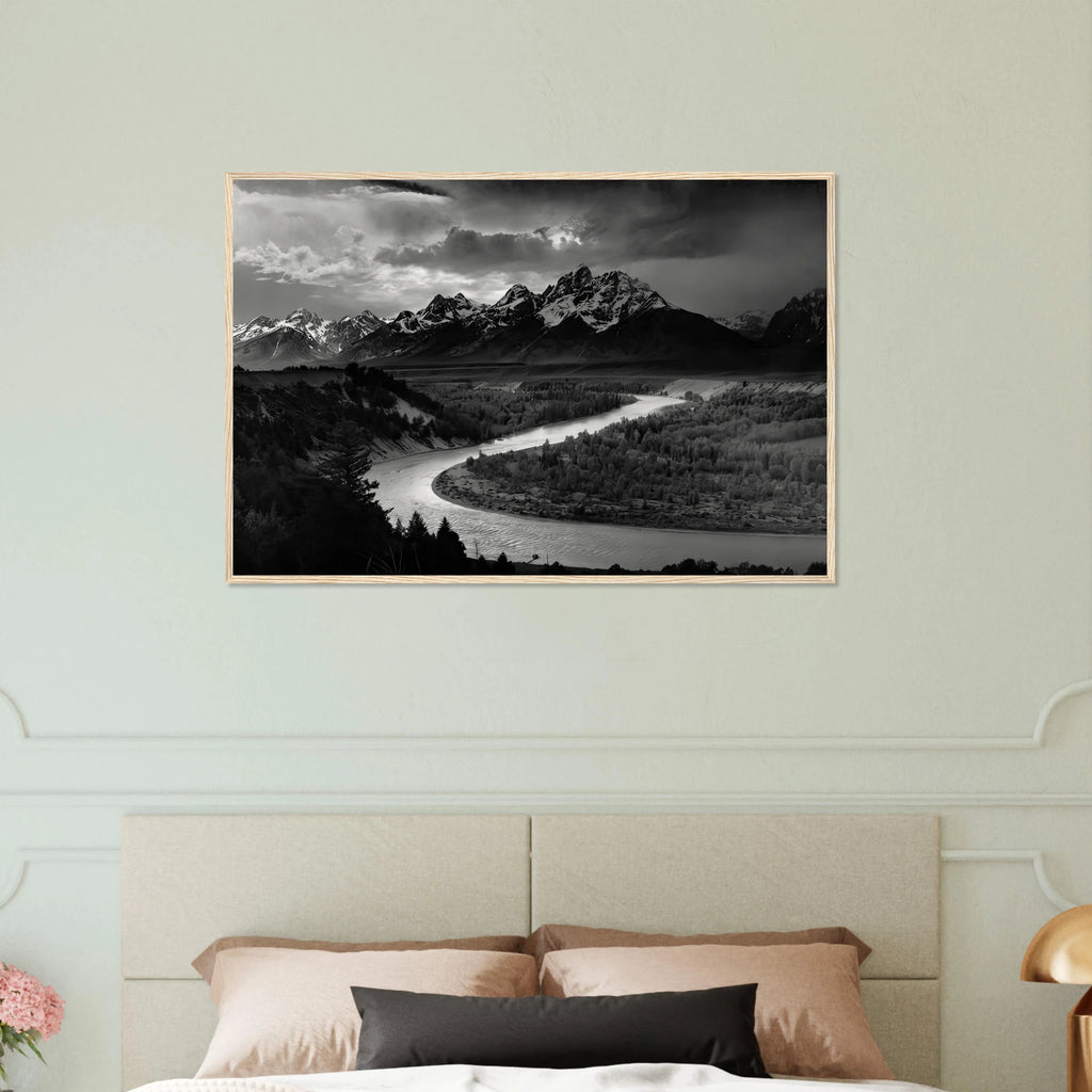 The Tetons and the Snake River Framed Poster | Ansel Adams Framed Prints Wall Art | Ansel Adams Store