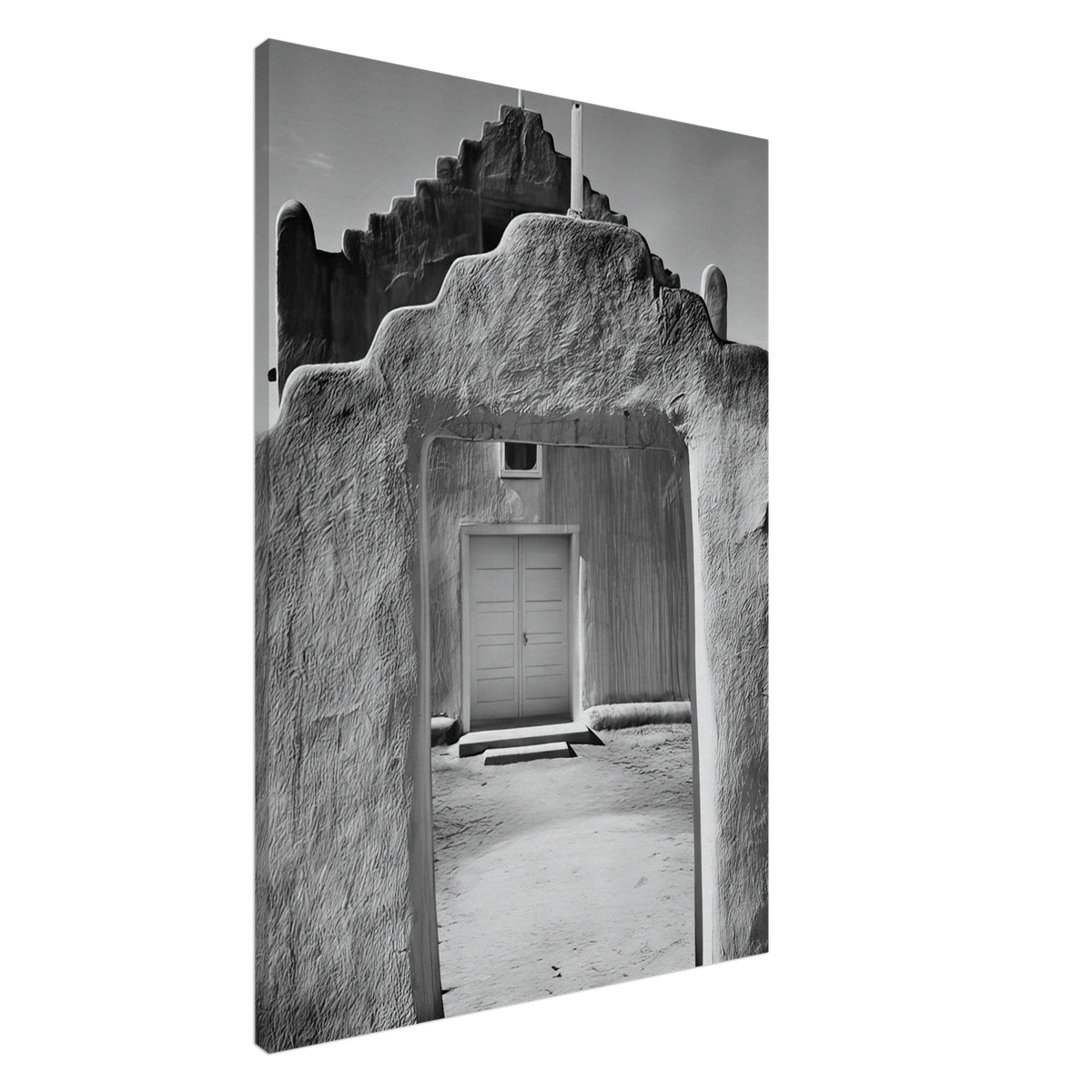 Church, Taos Pueblo Canvas | Ansel Adams Canvas | Ansel Adams Store