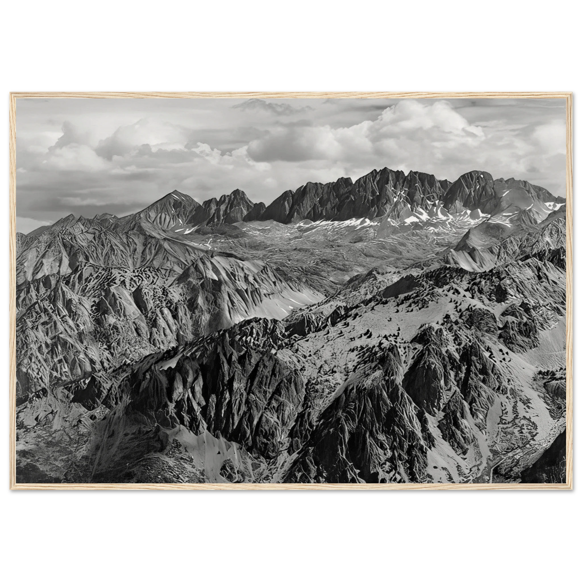 North Palisade from Windy Point Framed Poster | Ansel Adams Framed Prints Wall Art | Ansel Adams Store