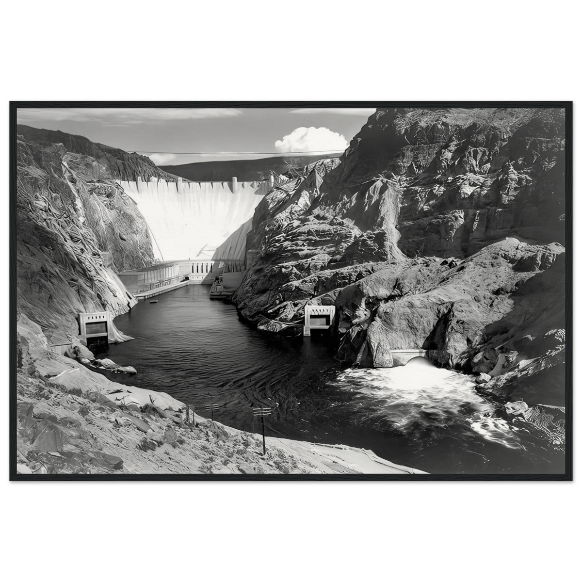 Boulder Dam Framed Poster | Ansel Adams Framed Prints Wall Art | Ansel Adams Store