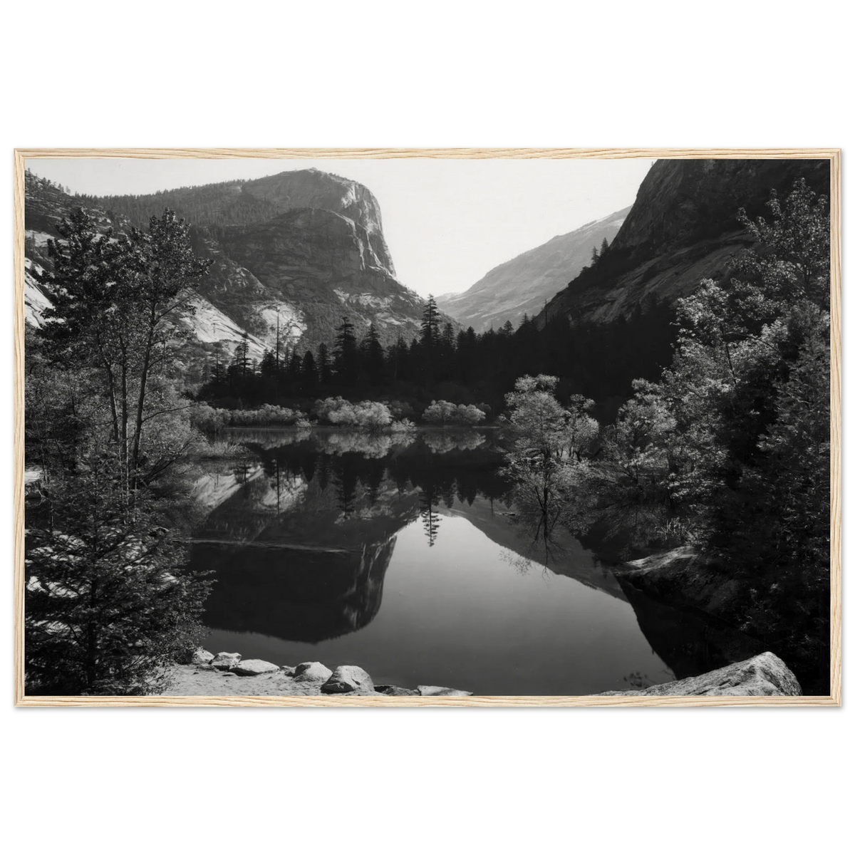 Mirror Lake, Morning, Yosemite National Park Framed Poster | Ansel Adams Framed Prints Wall Art | Ansel Adams Store