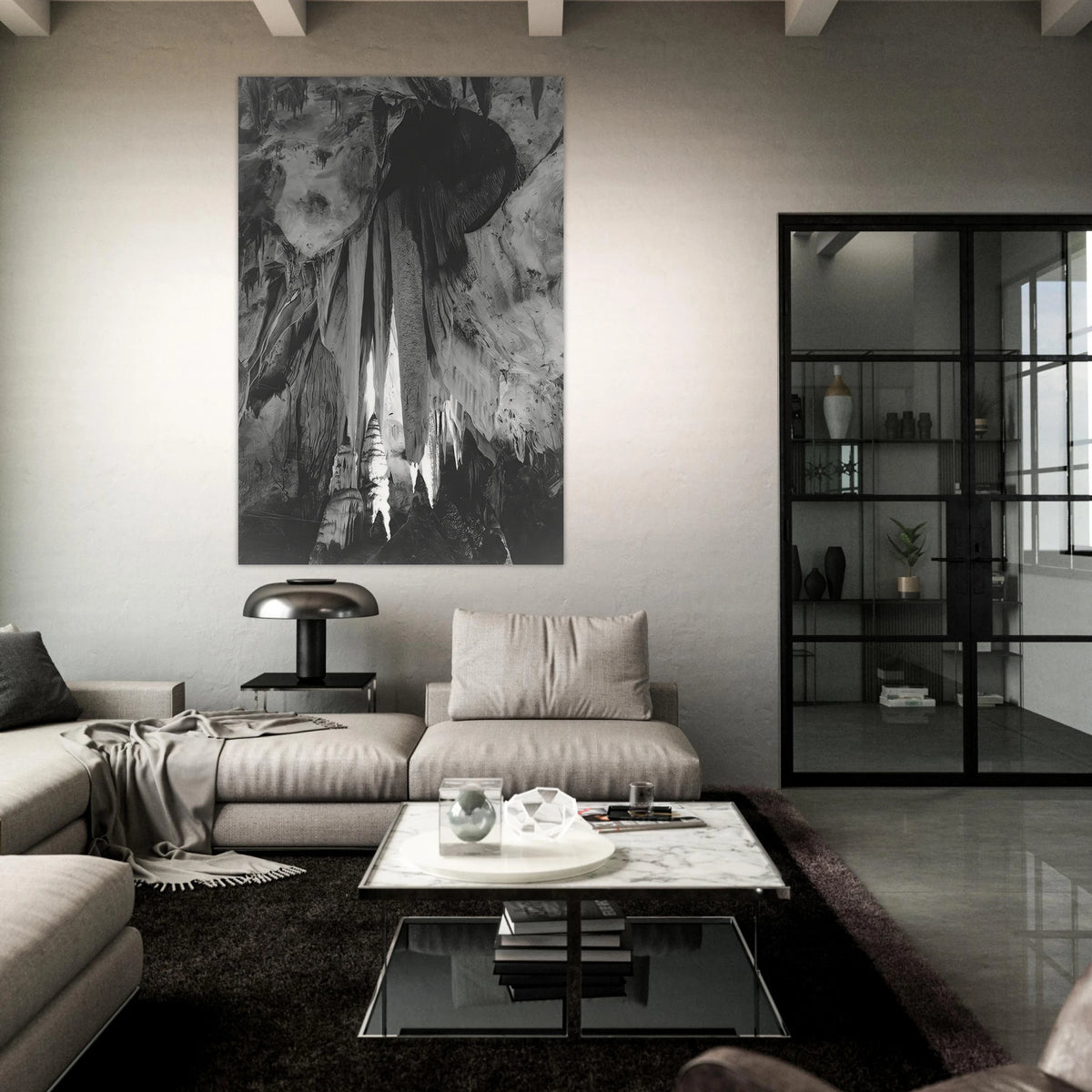 Onyx drapes in the Papoose Room, Carlsbad Caverns Poster | Ansel Adams Poster | Ansel Adams Store