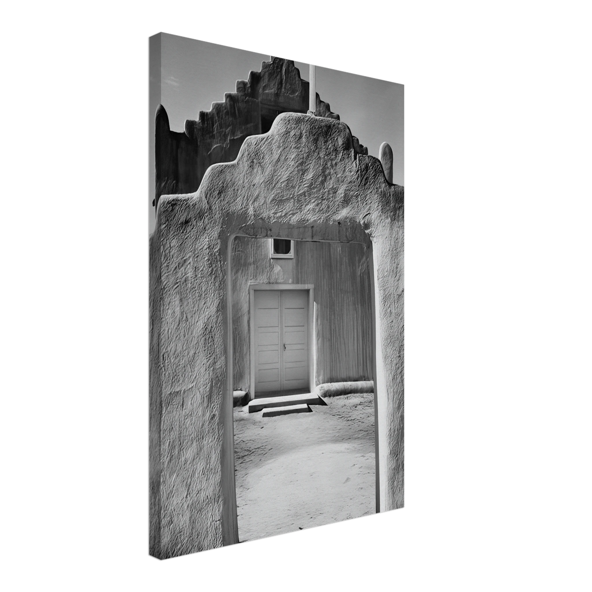 Church, Taos Pueblo Canvas | Ansel Adams Canvas | Ansel Adams Store