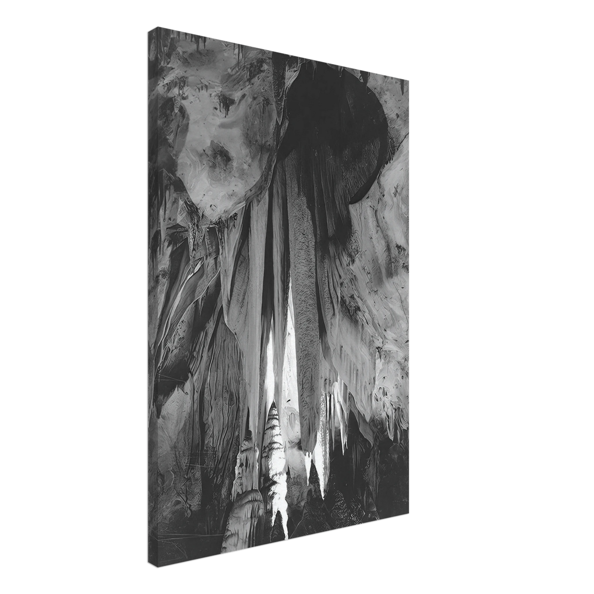 Onyx drapes in the Papoose Room, Carlsbad Caverns Canvas | Ansel Adams Canvas | Ansel Adams Store