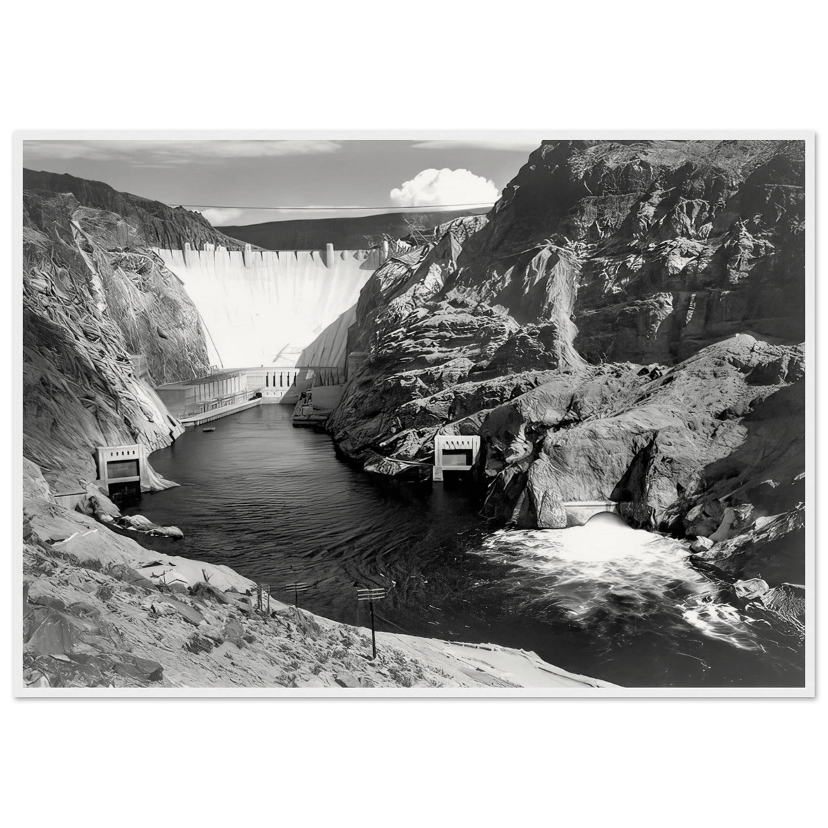 Boulder Dam Framed Poster | Ansel Adams Framed Prints Wall Art | Ansel Adams Store