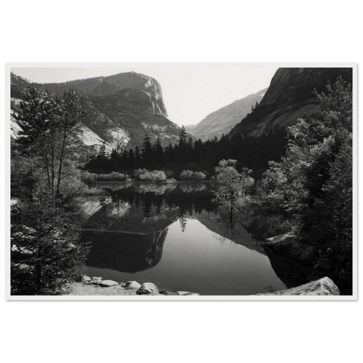 Mirror Lake, Morning, Yosemite National Park Framed Poster | Ansel Adams Framed Prints Wall Art | Ansel Adams Store