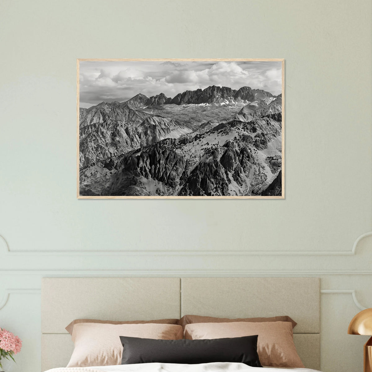 North Palisade from Windy Point Framed Poster | Ansel Adams Framed Prints Wall Art | Ansel Adams Store
