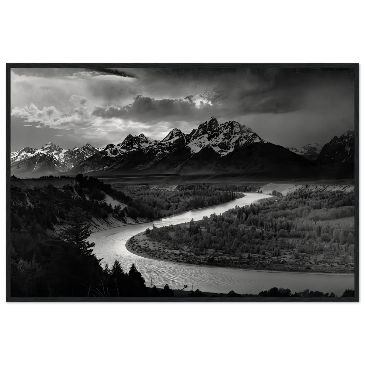 The Tetons and the Snake River Framed Poster | Ansel Adams Framed Prints Wall Art | Ansel Adams Store