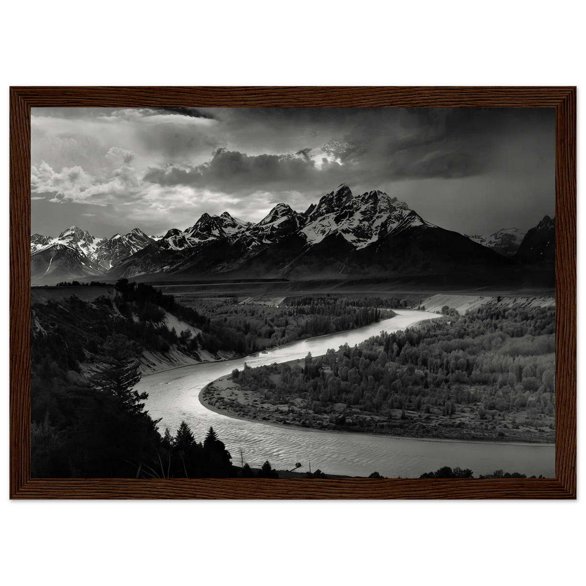 The Tetons and the Snake River Framed Poster | Ansel Adams Framed Prints Wall Art | Ansel Adams Store