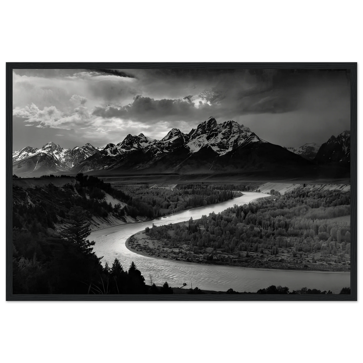 The Tetons and the Snake River Framed Poster | Ansel Adams Framed Prints Wall Art | Ansel Adams Store
