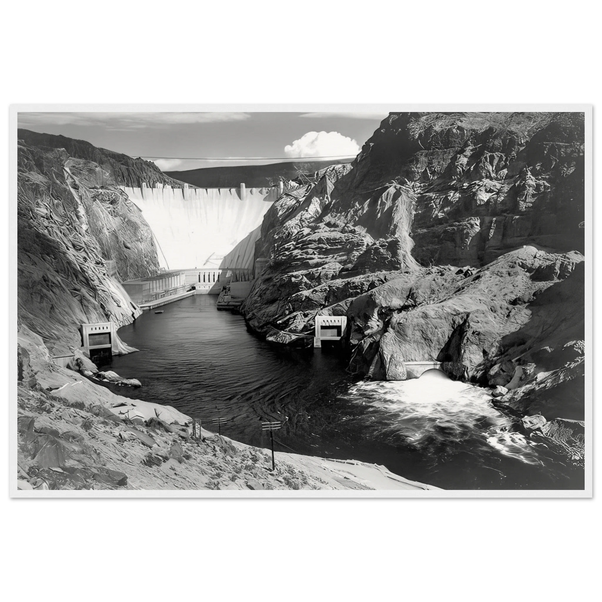 Boulder Dam Framed Poster | Ansel Adams Framed Prints Wall Art | Ansel Adams Store