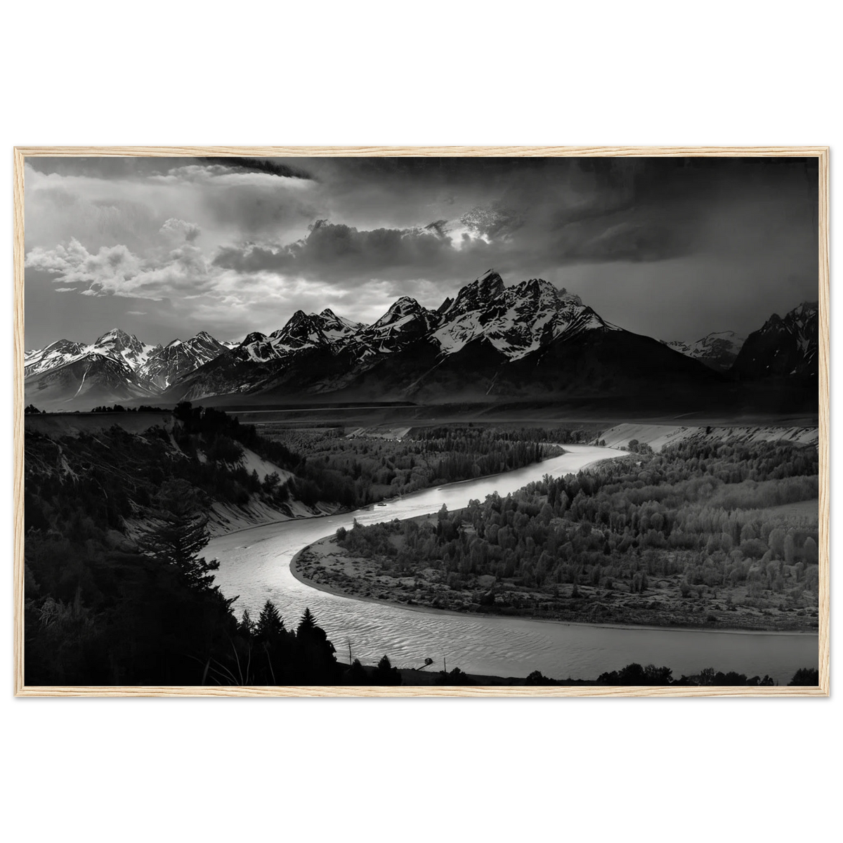 The Tetons and the Snake River Framed Poster | Ansel Adams Framed Prints Wall Art | Ansel Adams Store