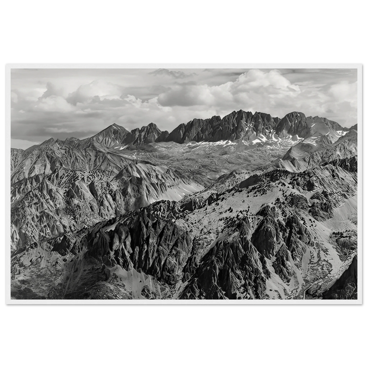 North Palisade from Windy Point Framed Poster | Ansel Adams Framed Prints Wall Art | Ansel Adams Store