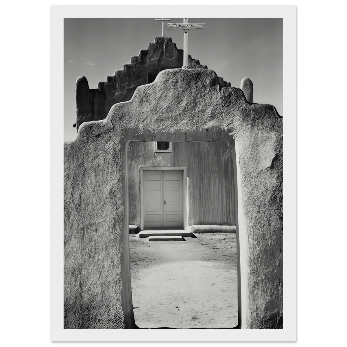 Church, Taos Pueblo Framed Poster | Ansel Adams Framed Prints Wall Art | Ansel Adams Store