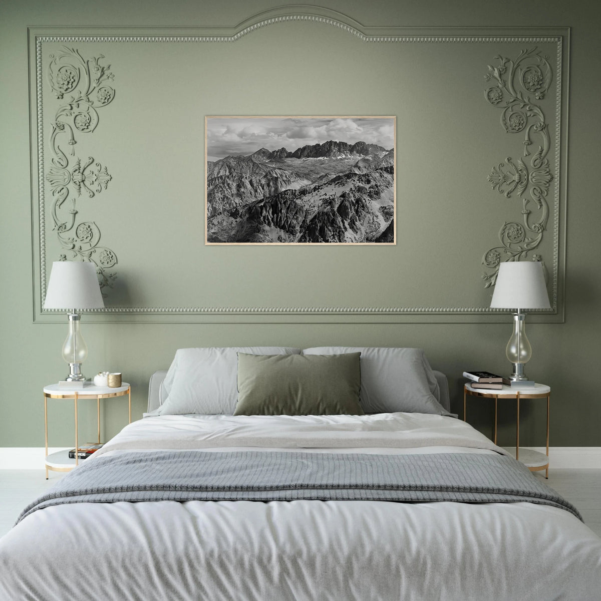 North Palisade from Windy Point Framed Poster | Ansel Adams Framed Prints Wall Art | Ansel Adams Store