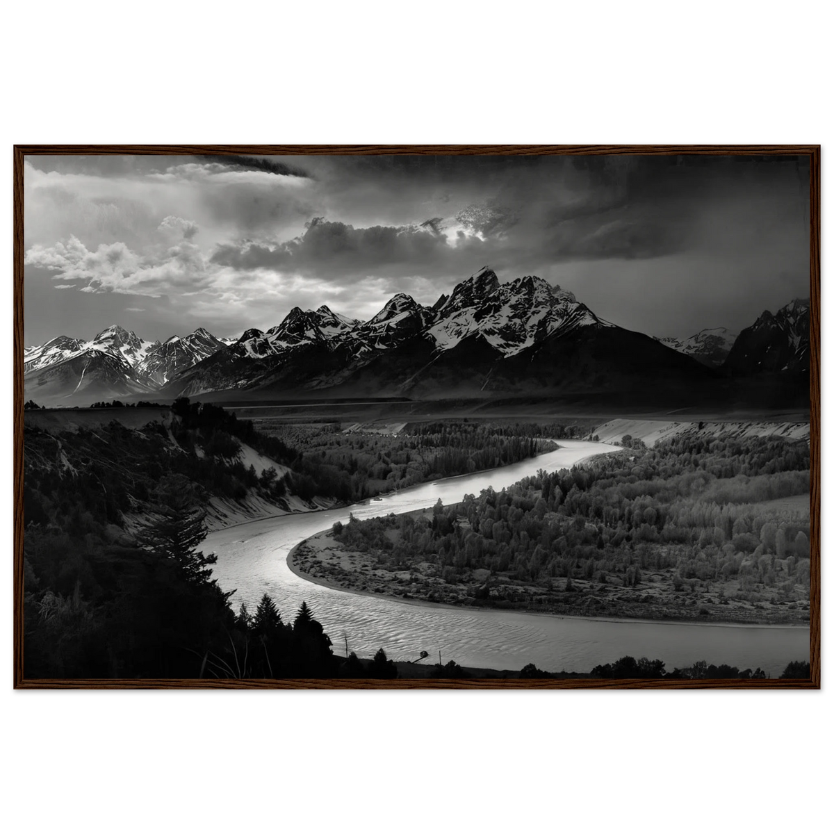 The Tetons and the Snake River Framed Poster | Ansel Adams Framed Prints Wall Art | Ansel Adams Store