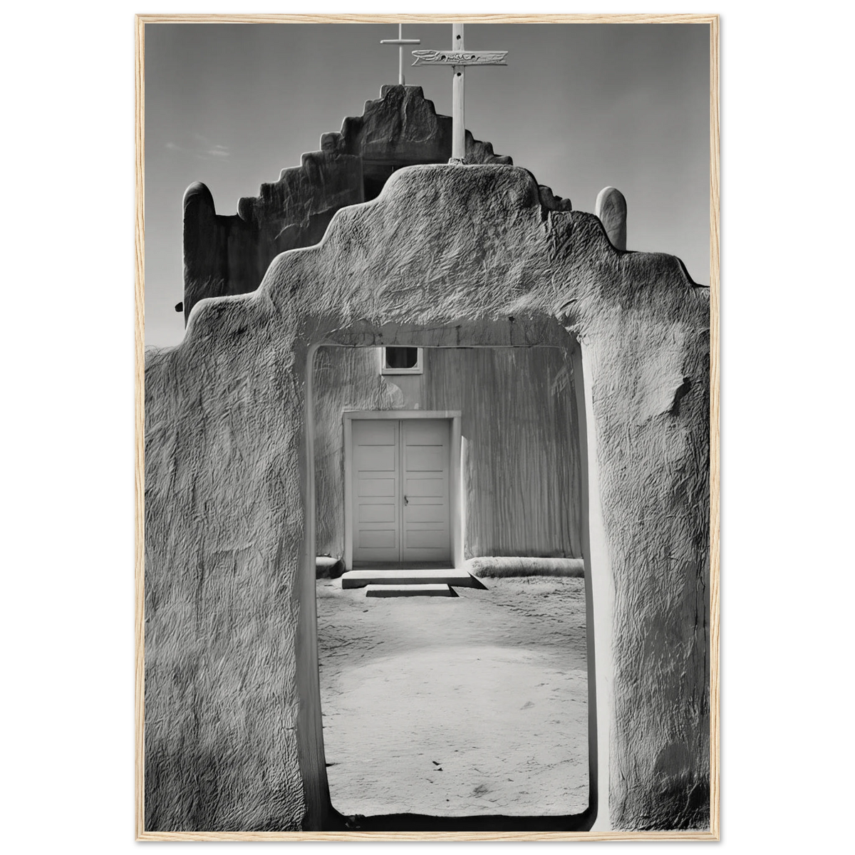 Church, Taos Pueblo Framed Poster | Ansel Adams Framed Prints Wall Art | Ansel Adams Store
