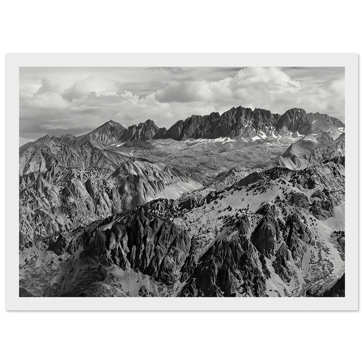 North Palisade from Windy Point Framed Poster | Ansel Adams Framed Prints Wall Art | Ansel Adams Store