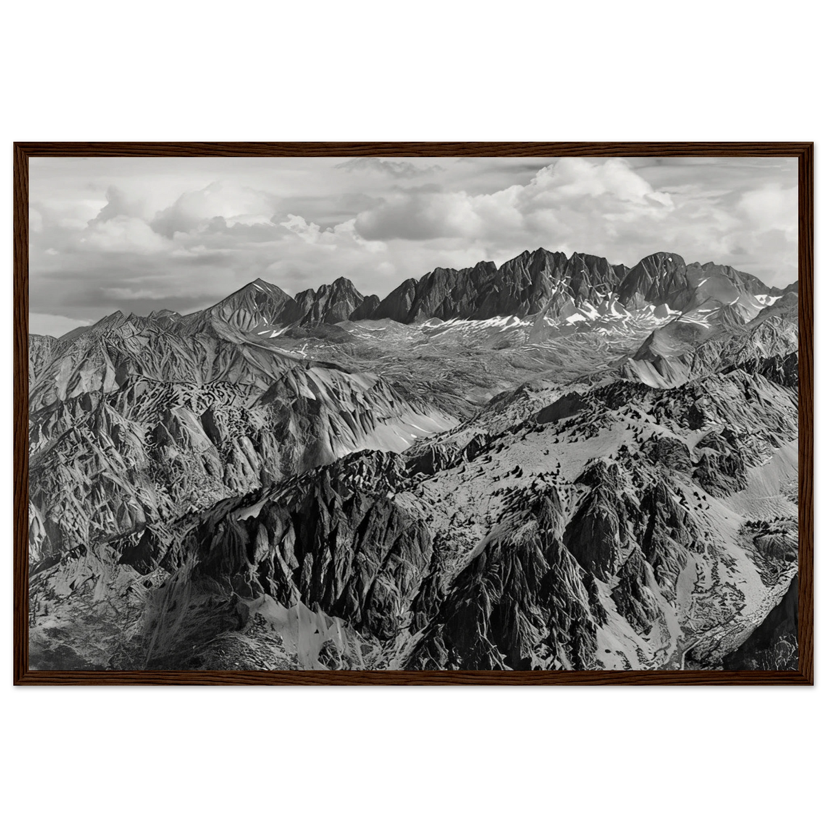 North Palisade from Windy Point Framed Poster | Ansel Adams Framed Prints Wall Art | Ansel Adams Store