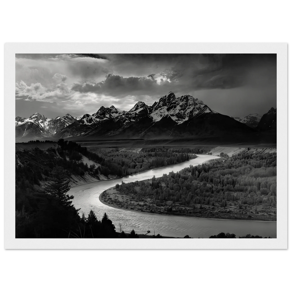 The Tetons and the Snake River Framed Poster | Ansel Adams Framed Prints Wall Art | Ansel Adams Store