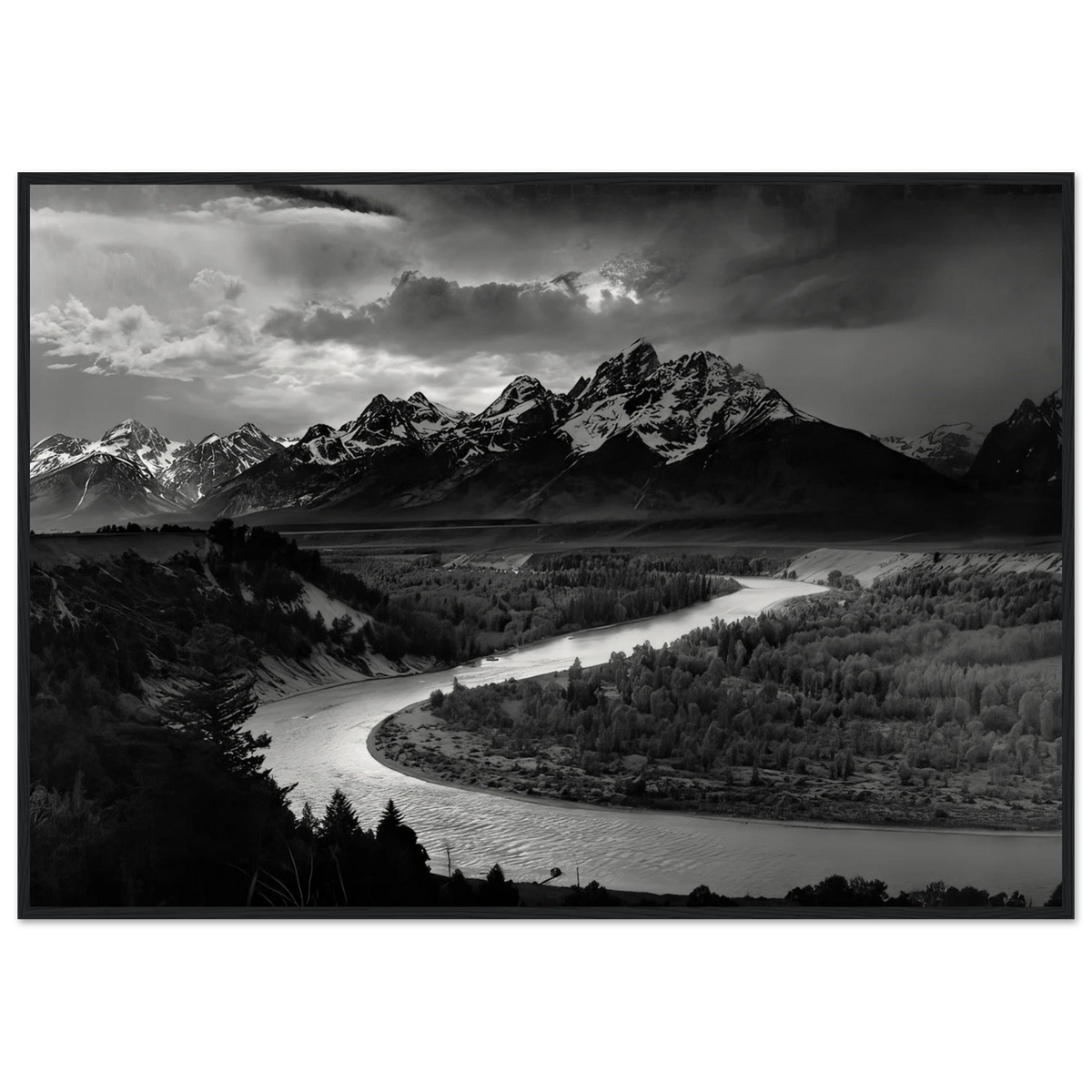 The Tetons and the Snake River Framed Poster | Ansel Adams Framed Prints Wall Art | Ansel Adams Store