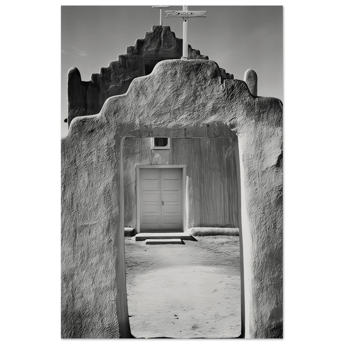 Church, Taos Pueblo Poster | Ansel Adams Poster | Ansel Adams Store