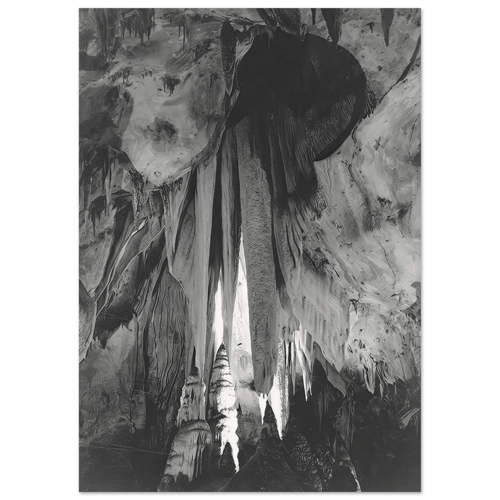 Onyx drapes in the Papoose Room, Carlsbad Caverns Poster | Ansel Adams Poster | Ansel Adams Store