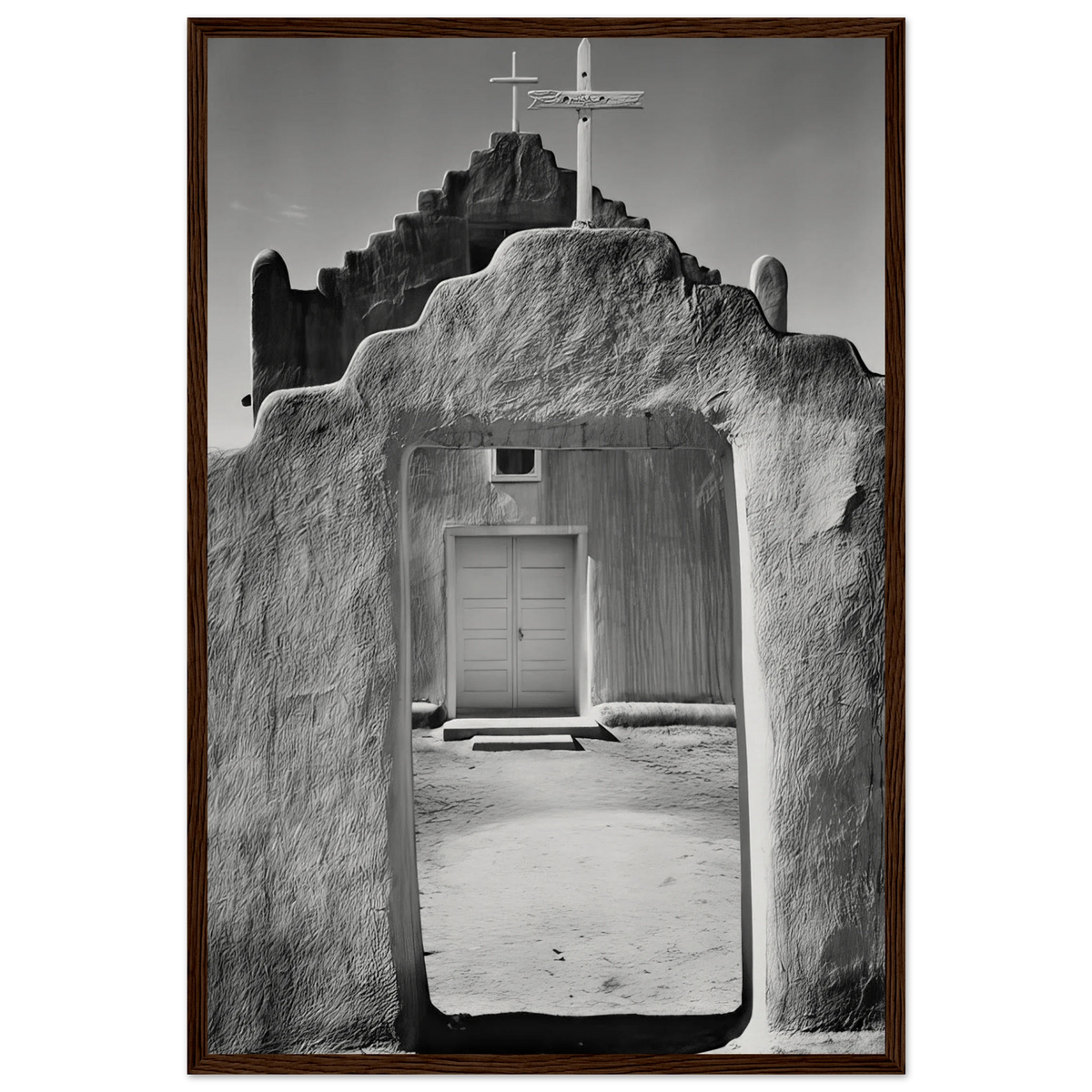 Church, Taos Pueblo Framed Poster | Ansel Adams Framed Prints Wall Art | Ansel Adams Store