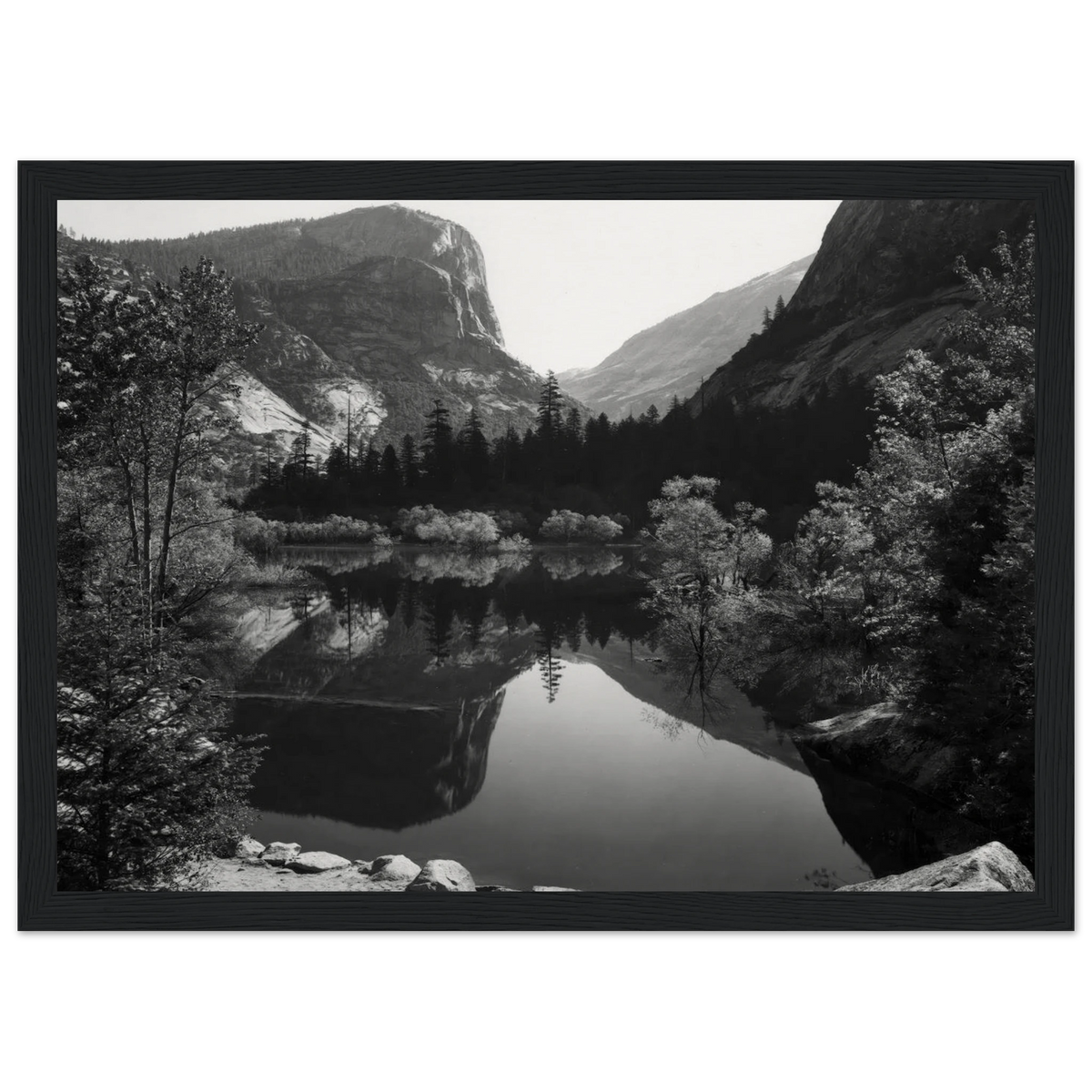 Mirror Lake, Morning, Yosemite National Park Framed Poster | Ansel Adams Framed Prints Wall Art | Ansel Adams Store