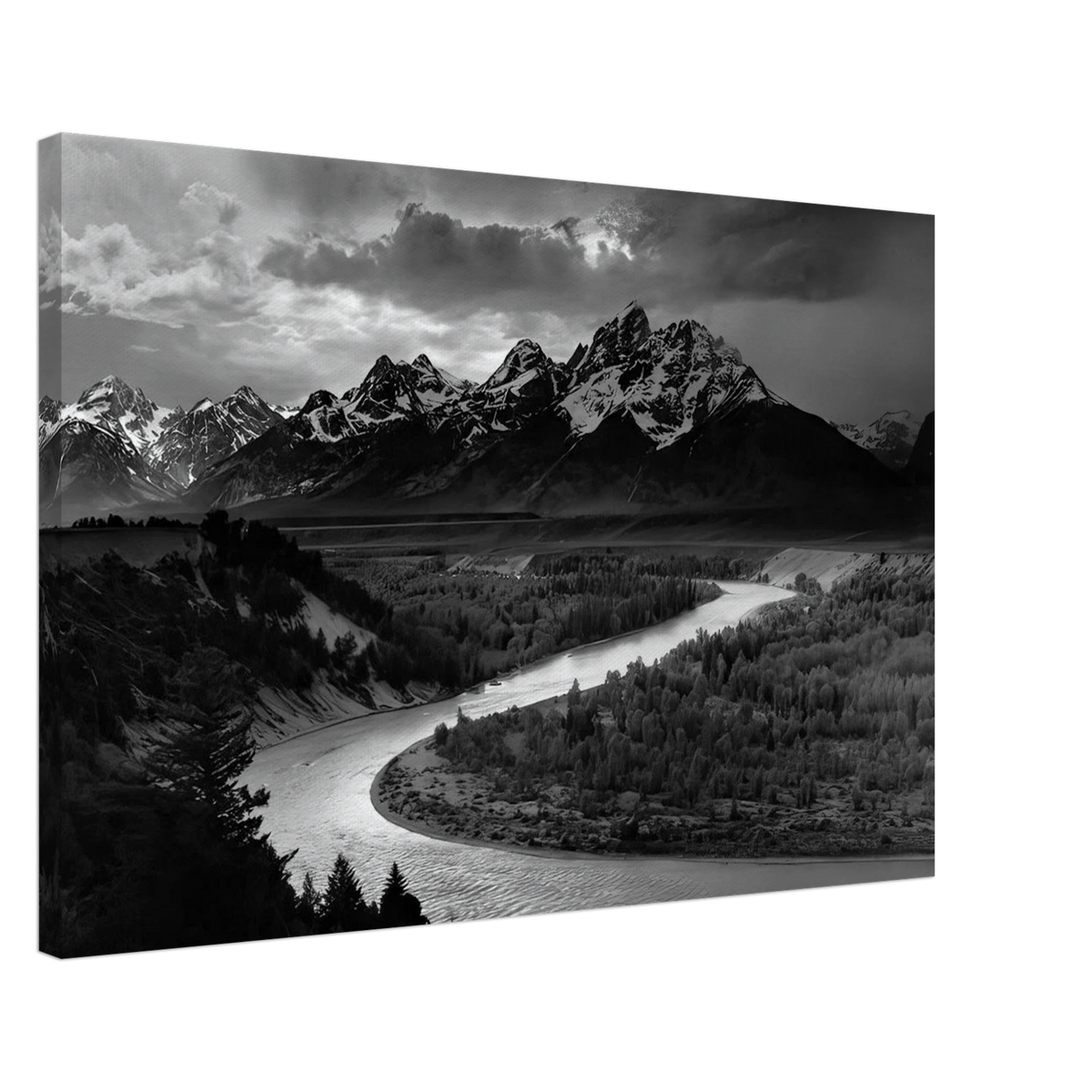 The Tetons and the Snake River Canvas | Ansel Adams Canvas | Ansel Adams Store