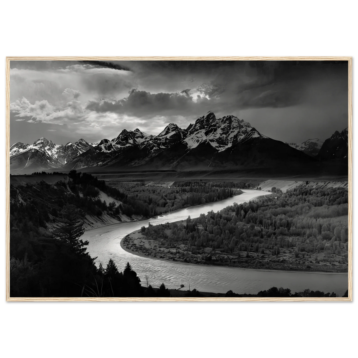 The Tetons and the Snake River Framed Poster | Ansel Adams Framed Prints Wall Art | Ansel Adams Store