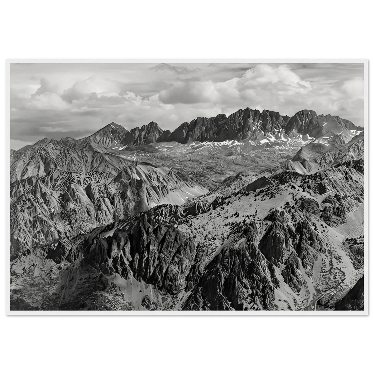 North Palisade from Windy Point Framed Poster | Ansel Adams Framed Prints Wall Art | Ansel Adams Store