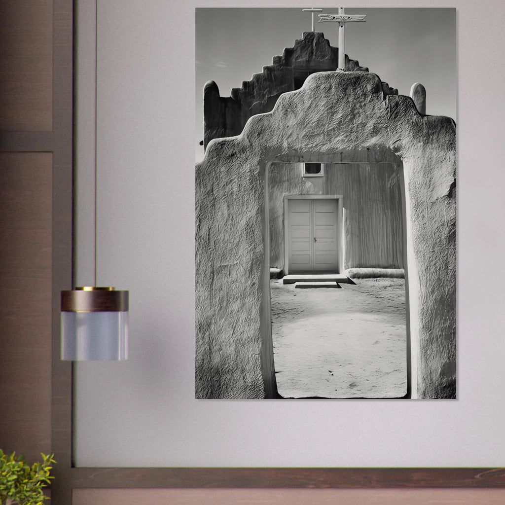 Church, Taos Pueblo Poster | Ansel Adams Poster | Ansel Adams Store