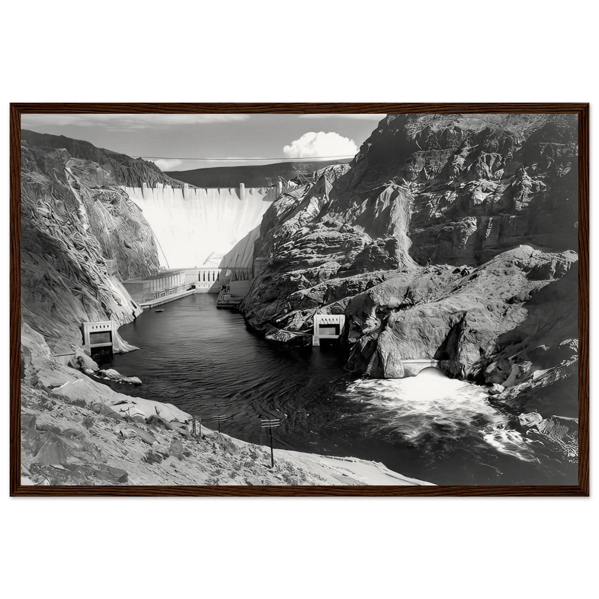 Boulder Dam Framed Poster | Ansel Adams Framed Prints Wall Art | Ansel Adams Store