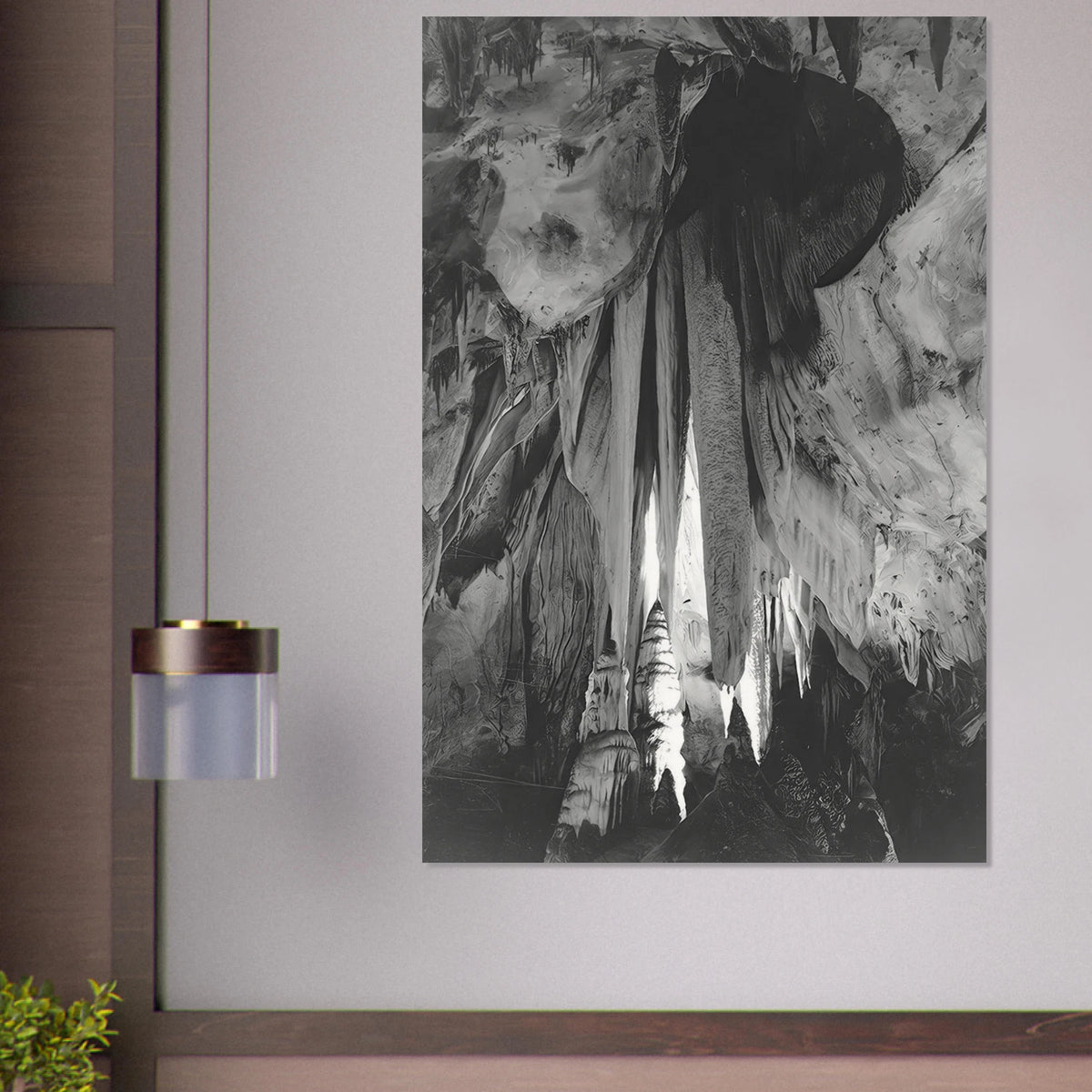 Onyx drapes in the Papoose Room, Carlsbad Caverns Poster | Ansel Adams Poster | Ansel Adams Store