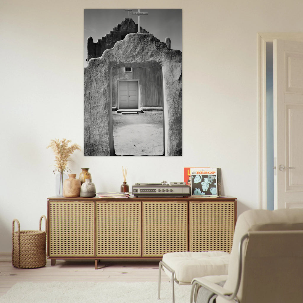 Church, Taos Pueblo Poster | Ansel Adams Poster | Ansel Adams Store