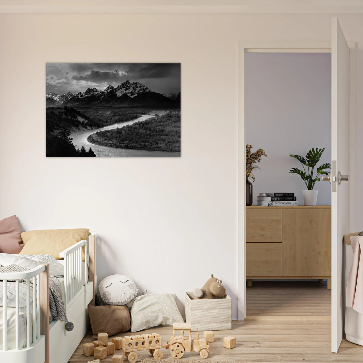 The Tetons and the Snake River Canvas | Ansel Adams Canvas | Ansel Adams Store