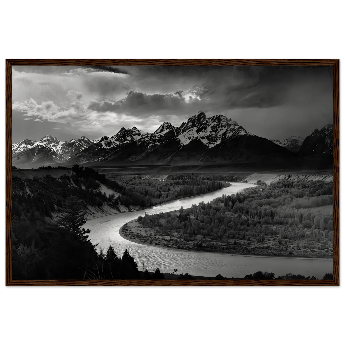 The Tetons and the Snake River Framed Poster | Ansel Adams Framed Prints Wall Art | Ansel Adams Store