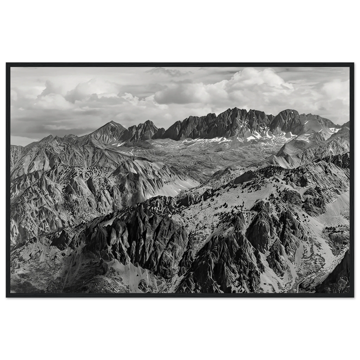 North Palisade from Windy Point Framed Poster | Ansel Adams Framed Prints Wall Art | Ansel Adams Store