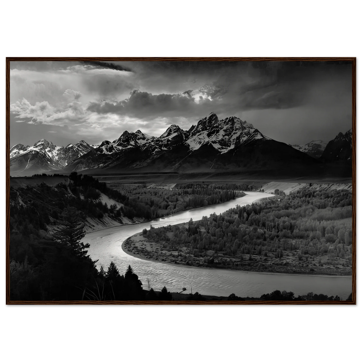 The Tetons and the Snake River Framed Poster | Ansel Adams Framed Prints Wall Art | Ansel Adams Store