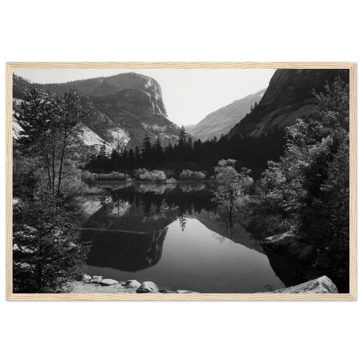 Mirror Lake, Morning, Yosemite National Park Framed Poster | Ansel Adams Framed Prints Wall Art | Ansel Adams Store