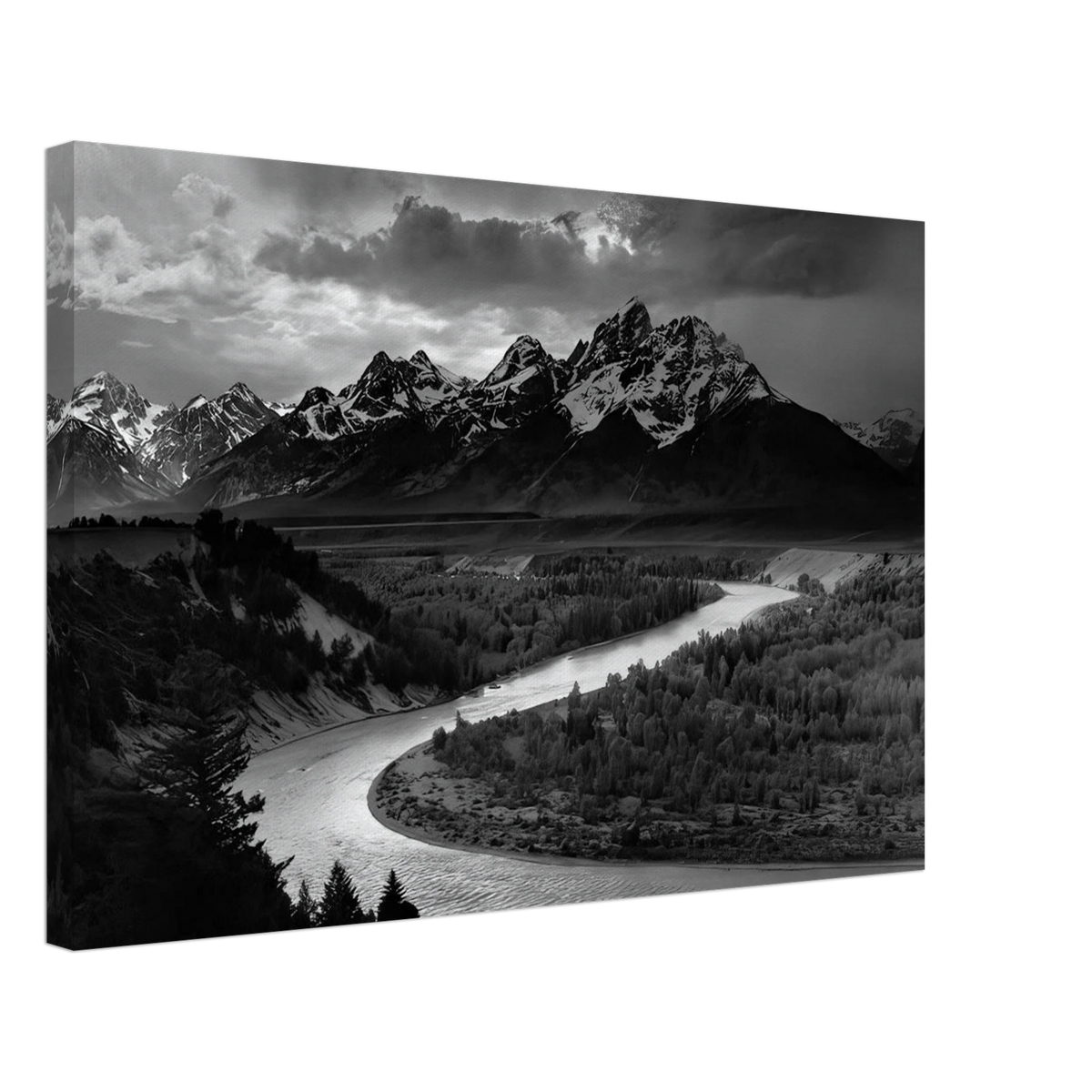The Tetons and the Snake River Canvas | Ansel Adams Canvas | Ansel Adams Store