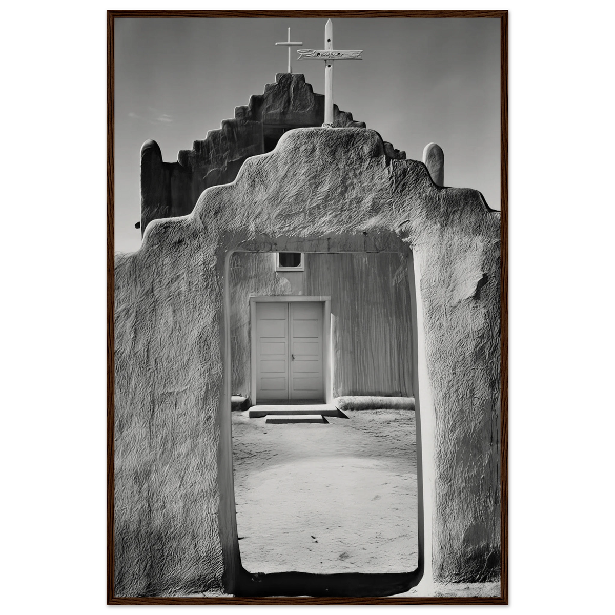 Church, Taos Pueblo Framed Poster | Ansel Adams Framed Prints Wall Art | Ansel Adams Store