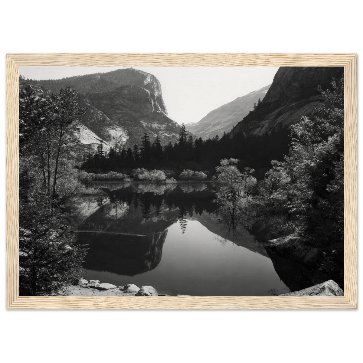 Mirror Lake, Morning, Yosemite National Park Framed Poster | Ansel Adams Framed Prints Wall Art | Ansel Adams Store