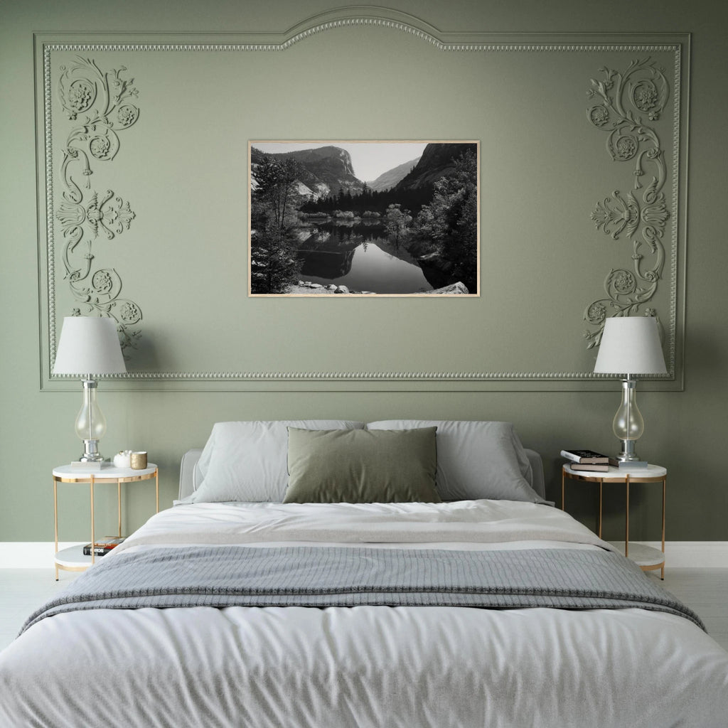 Mirror Lake, Morning, Yosemite National Park Framed Poster | Ansel Adams Framed Prints Wall Art | Ansel Adams Store