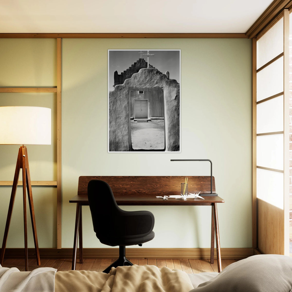 Church, Taos Pueblo Framed Poster | Ansel Adams Framed Prints Wall Art | Ansel Adams Store