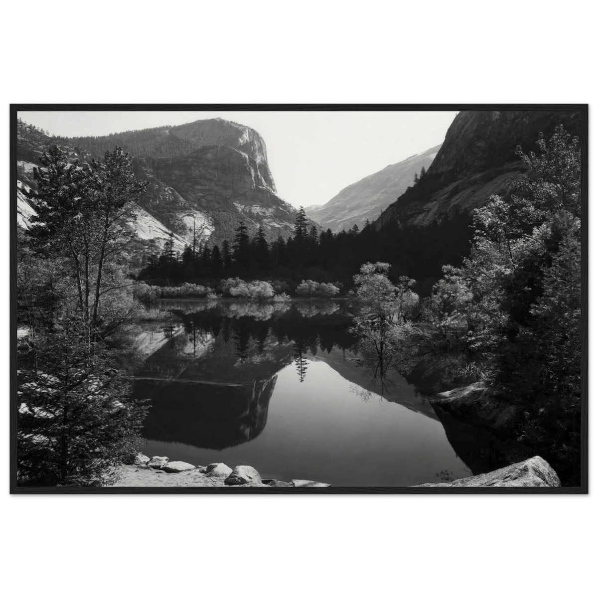 Mirror Lake, Morning, Yosemite National Park Framed Poster | Ansel Adams Framed Prints Wall Art | Ansel Adams Store