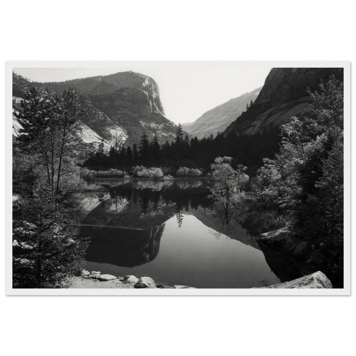Mirror Lake, Morning, Yosemite National Park Framed Poster | Ansel Adams Framed Prints Wall Art | Ansel Adams Store