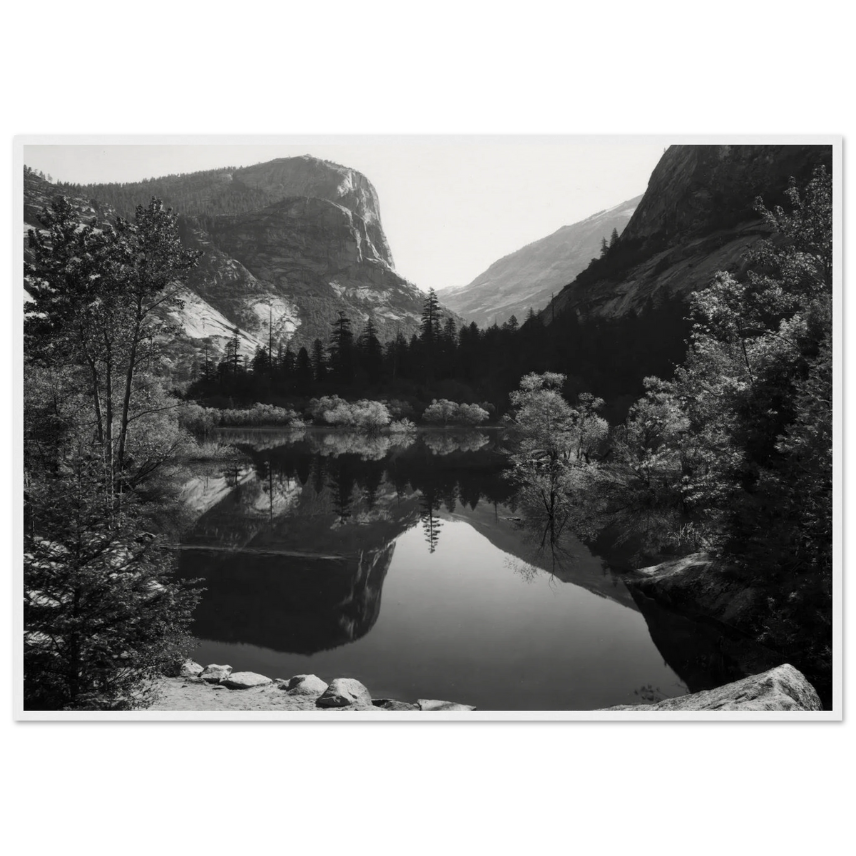 Mirror Lake, Morning, Yosemite National Park Framed Poster | Ansel Adams Framed Prints Wall Art | Ansel Adams Store